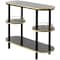 Fabulaxe 2 Pieces Set, Bartender Serving Station, Bar Console Working Counter with Open Shelves Wood, Brown QI004485-86.BN - alternate 8